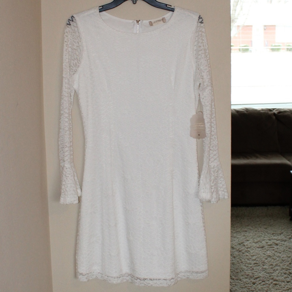Altar'd State White Long Sleeve Dress